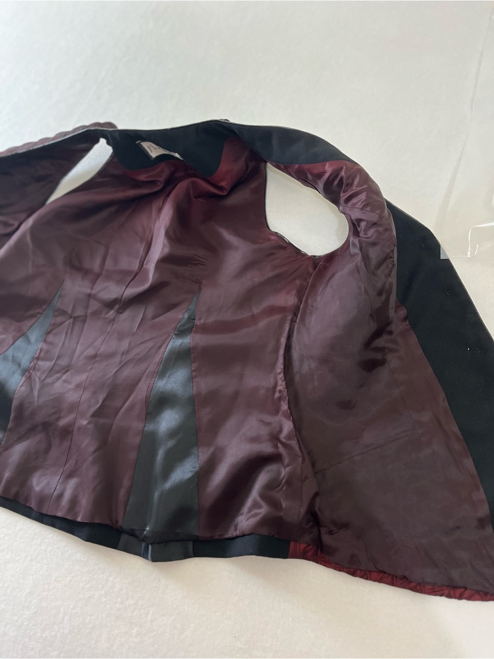 Vintage Mary McFadden Quilted Burgundy Vest Black Tie Formal Suit - Picture 4 of 15